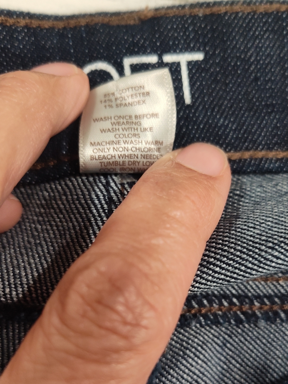 LOFT Modern Skinny Dark Indigo Jeans Size 8 - Picture 5 of 6